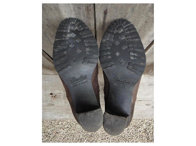 Botas Paraboot de piel efecto pony marrón oscuro - vista 5
