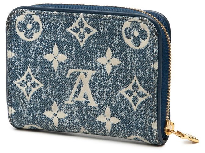 Monedero Zippy de denim jacquard Monogram Louis Vuitton Azul - vista 2