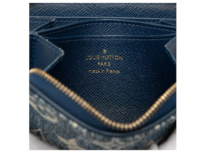 Monedero Zippy de denim jacquard Monogram Louis Vuitton Azul - vista 5