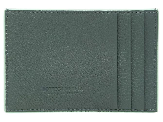Tarjetero de cuero verde claro Bottega Veneta - vista 2
