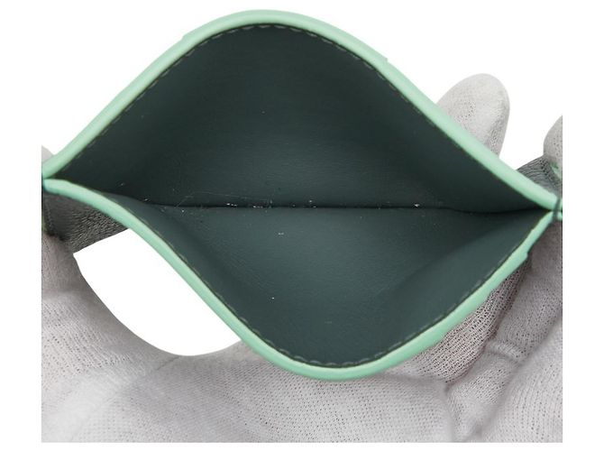 Tarjetero de cuero verde claro Bottega Veneta - vista 6