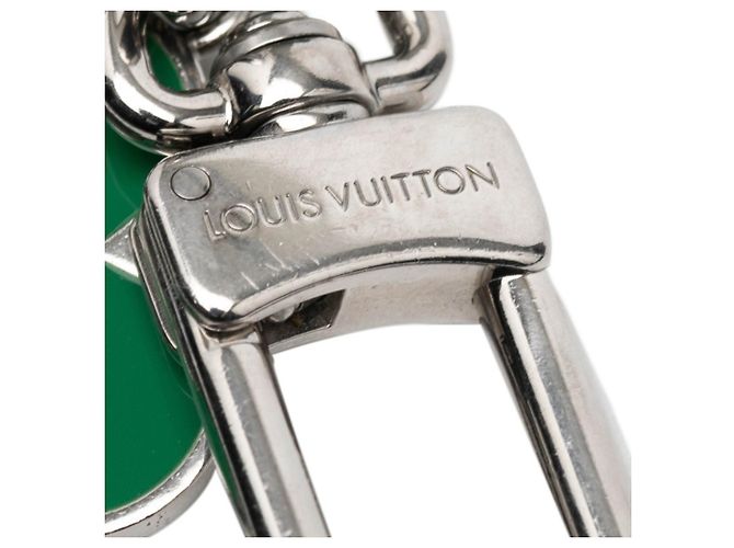 Portachiavi Charm Vivienne Dragonne Monogram Eclipse Louis Vuitton Nero Argento Verde - vista 6
