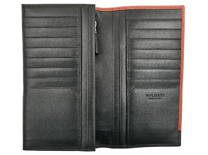 Bulgari Bvlgari Octo Long Wallet Black Orange - view 6
