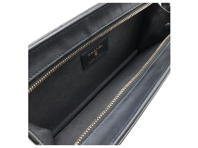 Timeless Chanel Matelassé Lammleder Clutch Tasche Schwarz - Ansicht 5