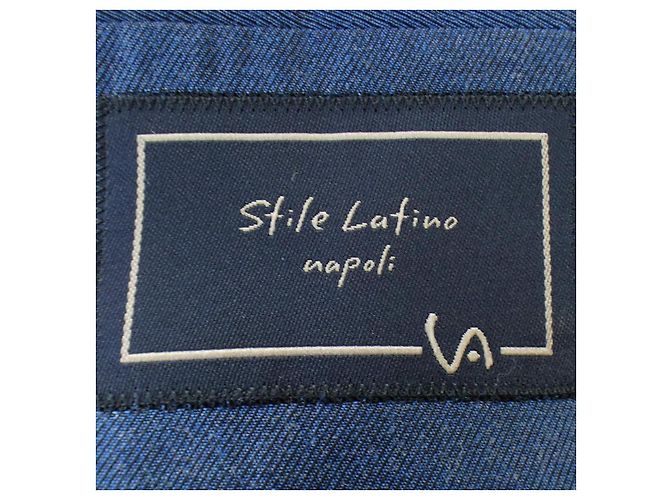 Autre Marque Chaqueta Stile Latino Napoli Castaño Blanco Azul - vista 4