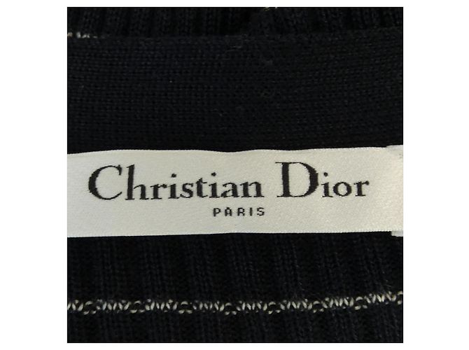 Cardigan in seta e cashmere Christian Dior Blu - vista 4