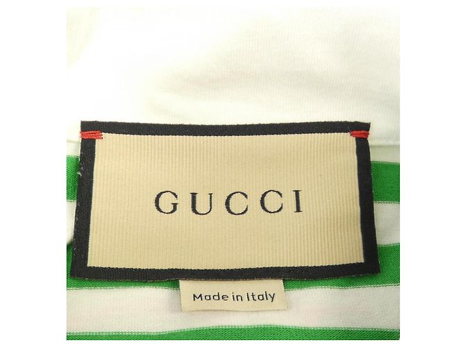 Polo in cotone Gucci Bianco Verde - vista 4