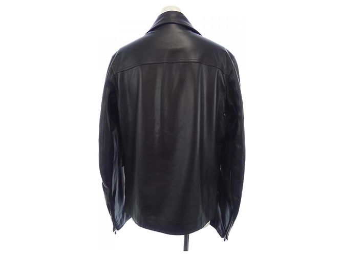 Giacca Riders in Pelle di Vitello Hermès Nero - vista 2