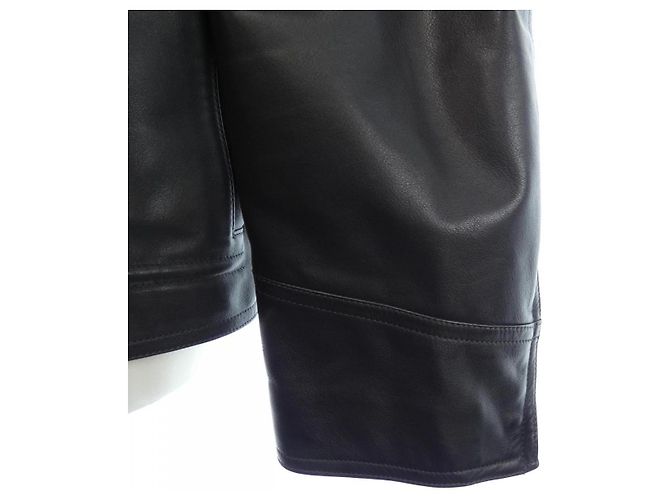 Giacca Riders in Pelle di Vitello Hermès Nero - vista 7