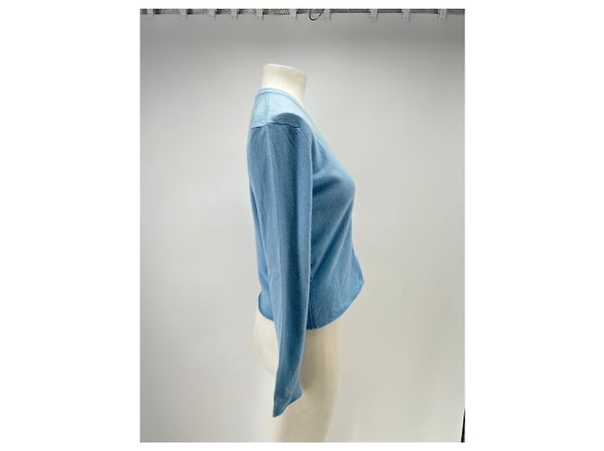 Autre Marque Blauer Cashmere-Cardigan - Ansicht 3