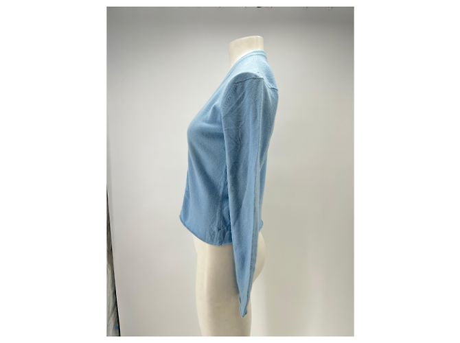Autre Marque Blauer Cashmere-Cardigan - Ansicht 4