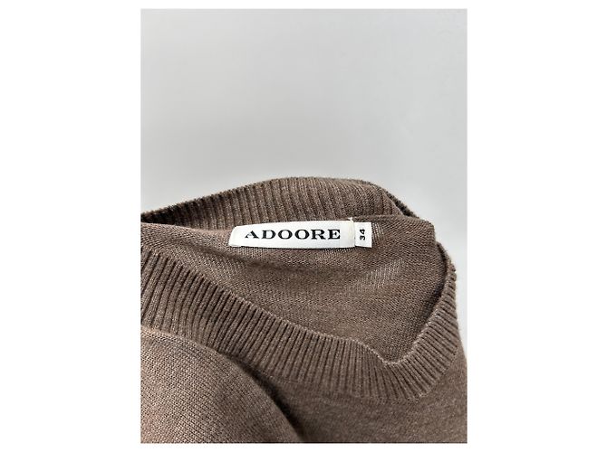 Autre Marque Pull en maille marron ADOORE Taille 34 - vue 6