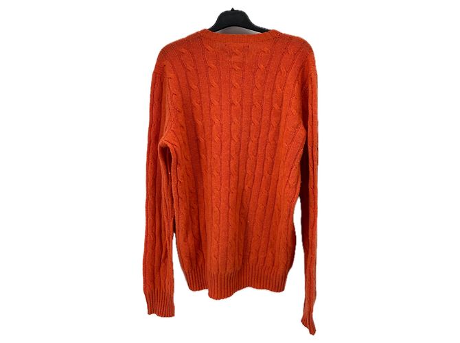 Polo Ralph Lauren Suéter laranja torcido em cashmere - vista 2