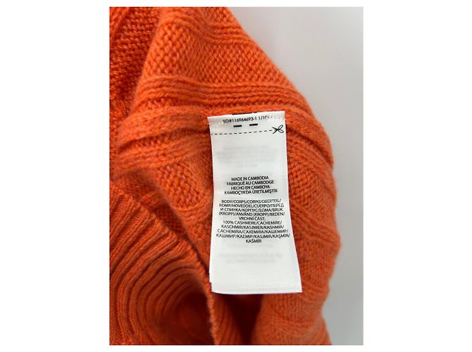 Polo Ralph Lauren Suéter laranja torcido em cashmere - vista 3