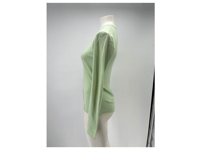 Autre Marque Grüner Cashmere-Cardigan - Ansicht 4