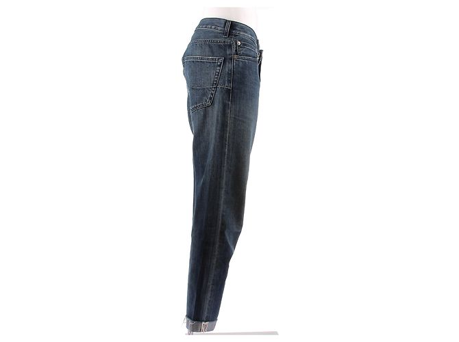 Jeans Christian Dior in cotone blu - vista 3