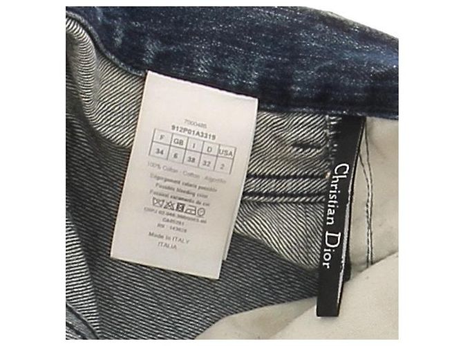 Jeans Christian Dior in cotone blu - vista 6