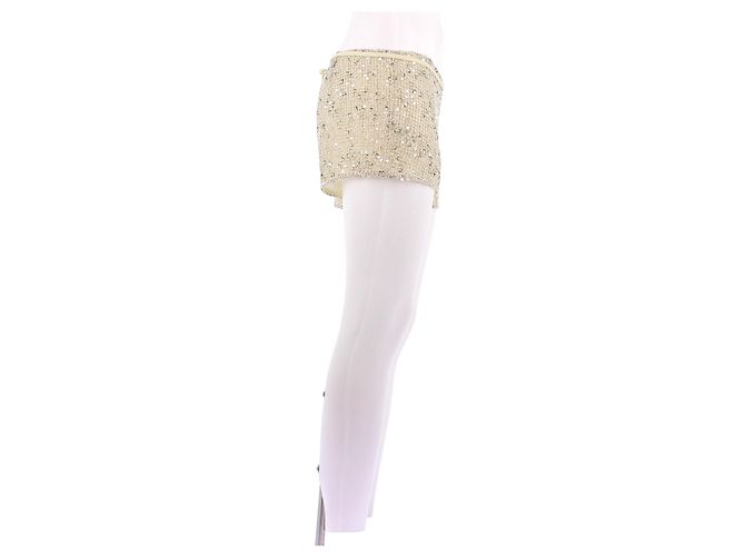 Autre Marque Jaqueta e short com lantejoulas Dourado - vista 7