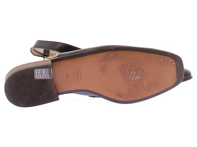Mocassini aperti Tod's in pelle nera 40 Nero - vista 7