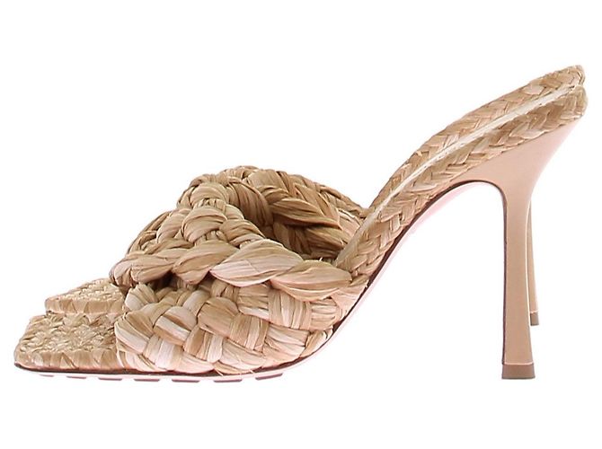 Bottega Veneta Raffia Absatz Sandalen Beige Gr 38 - Ansicht 3