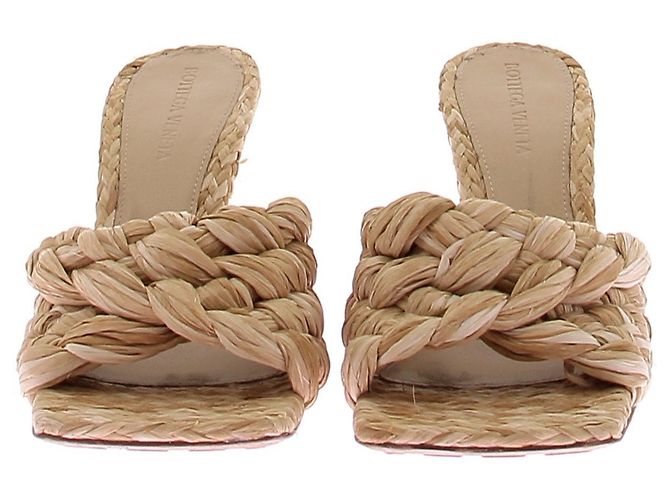 Bottega Veneta Raffia Absatz Sandalen Beige Gr 38 - Ansicht 4