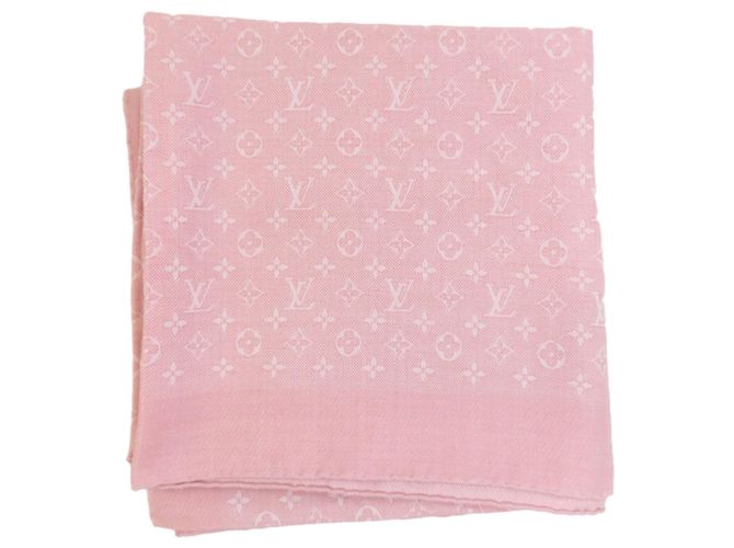 Sciarpa Grande Monogramma in Lana/Seta per Donne LOUIS VUITTON Rosa - vista 2