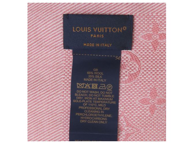 Sciarpa Grande Monogramma in Lana/Seta per Donne LOUIS VUITTON Rosa - vista 3