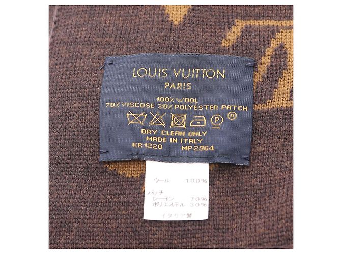 Louis Vuitton Sciarpa LV Friends Monogram in Lana per Uomini e Donne, Marrone Multicolore - vista 2