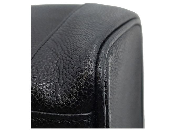 Borsa Vanity Chanel con marchio Coco e pelle di caviale, nera Nero - vista 6