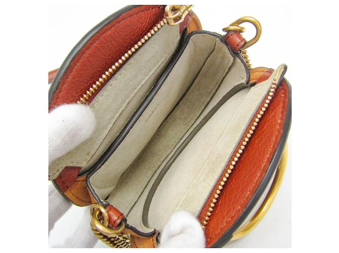 Bolsa de ombro de couro e camurça Chloé Pixie para mulheres, marrom - vista 3