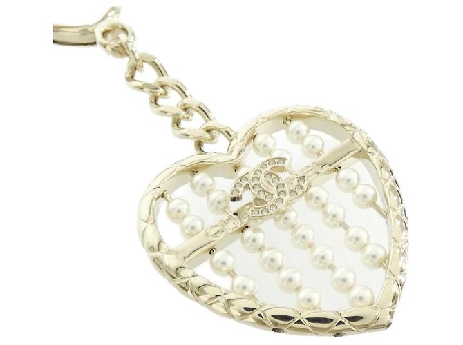 Portachiavi in oro con perle Chanel D'oro - vista 2