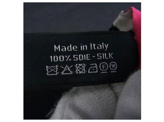 Foulard in seta da donna CHANEL multicolore con marchio Coco - vista 4