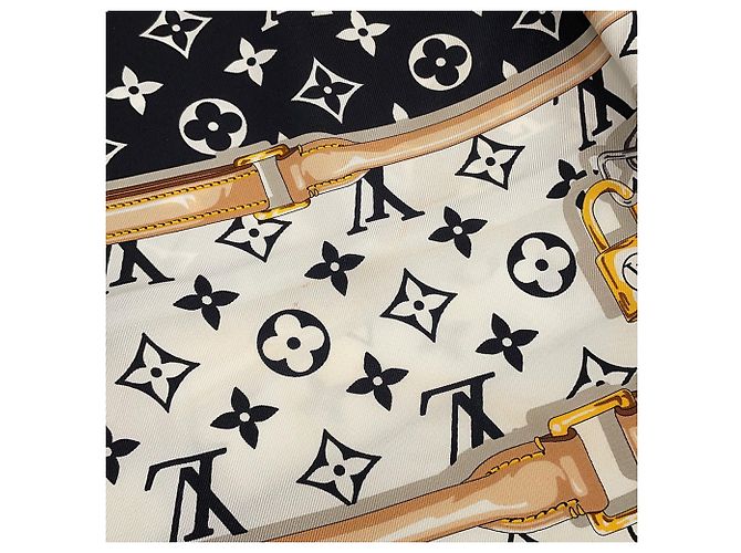Foulard in seta Carré Monogram Confidential LOUIS VUITTON Nero - vista 3