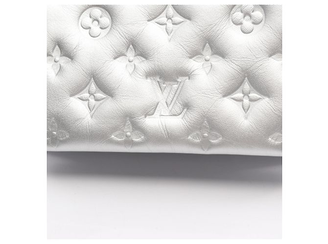Sac à bandoulière Louis Vuitton Coussin BB en cuir monogrammé embossé, Femme, Argent, Argenté - vue 6