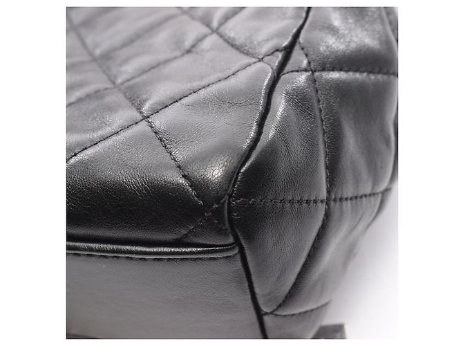 CHANEL Matelassé Tote Bag, Lammleder, Damen, Schwarz - Ansicht 10