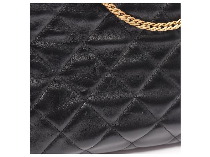 CHANEL Matelassé Tote Bag, Lammleder, Damen, Schwarz - Ansicht 12
