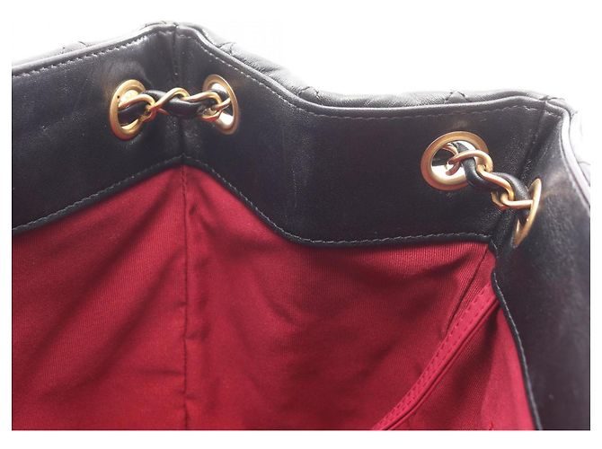 CHANEL Matelassé Tote Bag, Lammleder, Damen, Schwarz - Ansicht 8