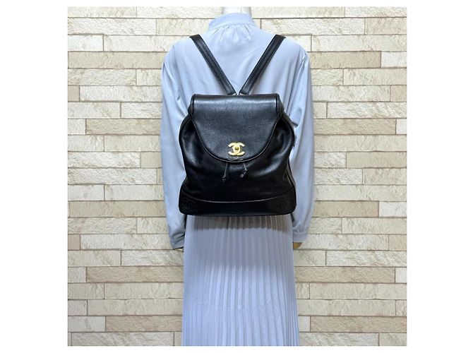 Timeless Chanel Triple Coco Rucksack Schwarz - Ansicht 3