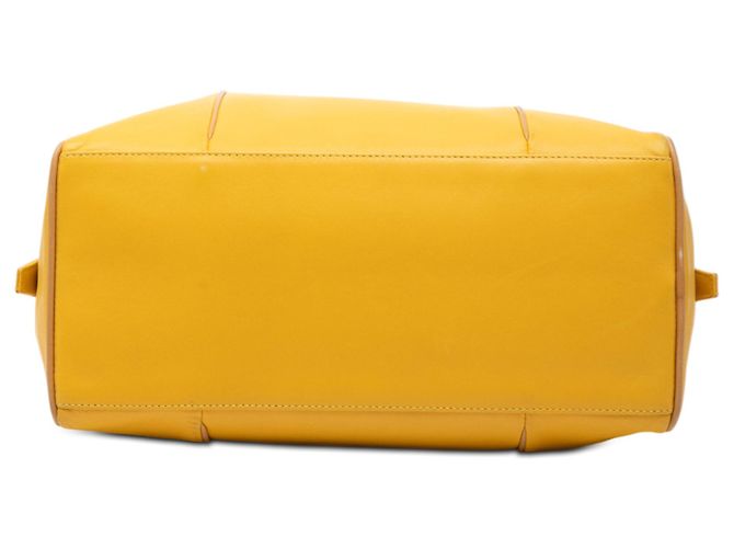Borsa a mano in pelle gialla Anagram LOEWE Giallo - vista 3