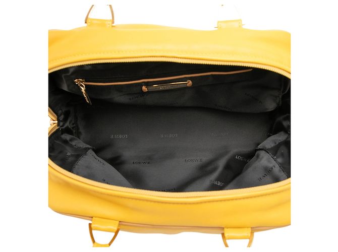 Borsa a mano in pelle gialla Anagram LOEWE Giallo - vista 4