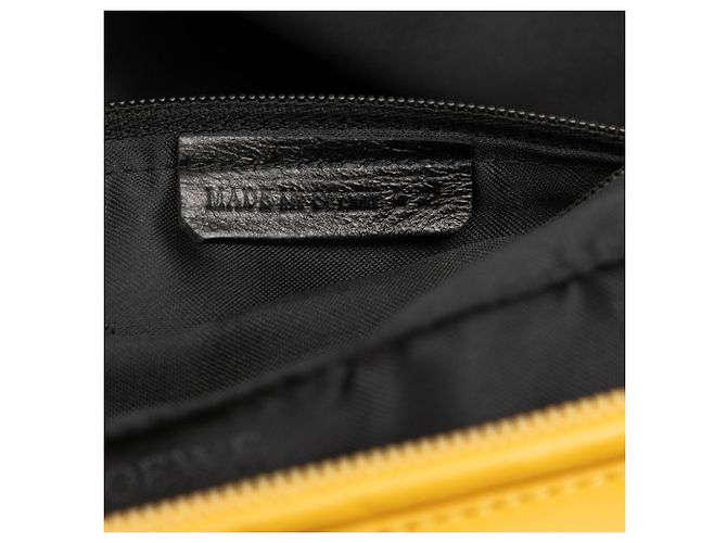 Borsa a mano in pelle gialla Anagram LOEWE Giallo - vista 6