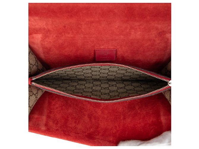 Borsa a Spalla Gucci Dionysus GG Supreme Media Marrone Beige - vista 4