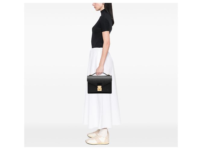 Louis Vuitton Monceau 28 in Epi Nero - vista 7