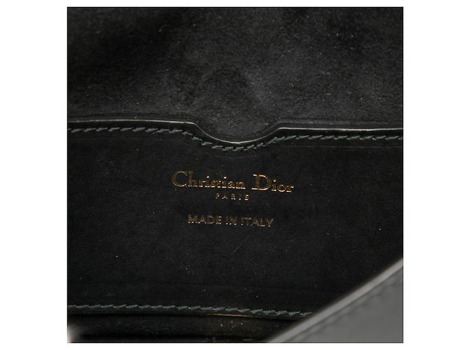 Saddle Borsa a sella D Bee in pelle nera mini di Dior Nero - vista 5