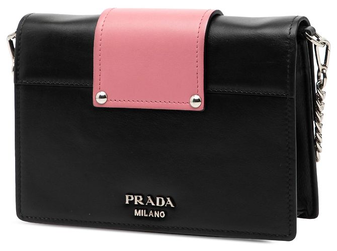 Ribbon Borsa a nastro in vitello nero con cristalli Prada - vista 2