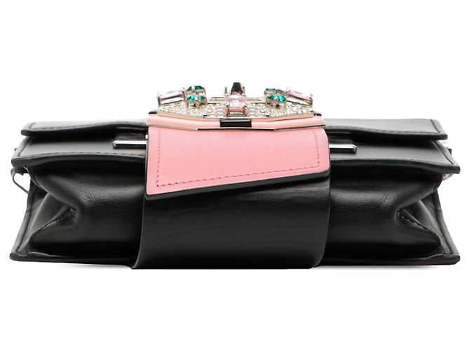 Ribbon Borsa a nastro in vitello nero con cristalli Prada - vista 3