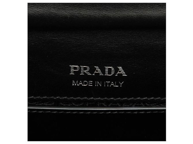 Ribbon Borsa a nastro in vitello nero con cristalli Prada - vista 5