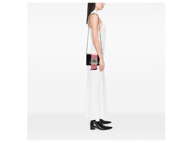Ribbon Borsa a nastro in vitello nero con cristalli Prada - vista 6