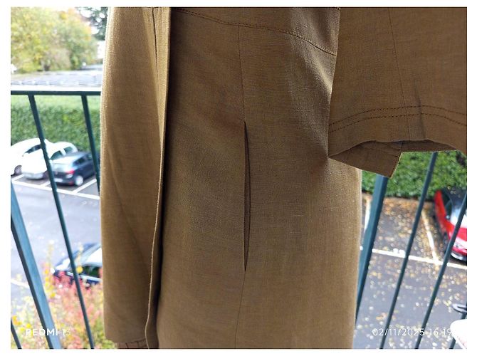 Abito Chloé Khaki in Seta e Lino Cachi - vista 5