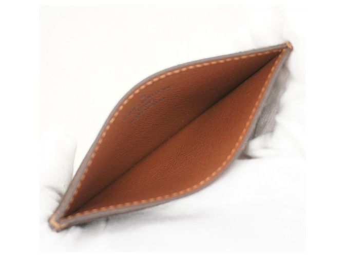 Slender Estuche para tarjetas Monogram Louis Vuitton M61733 Castaño - vista 3